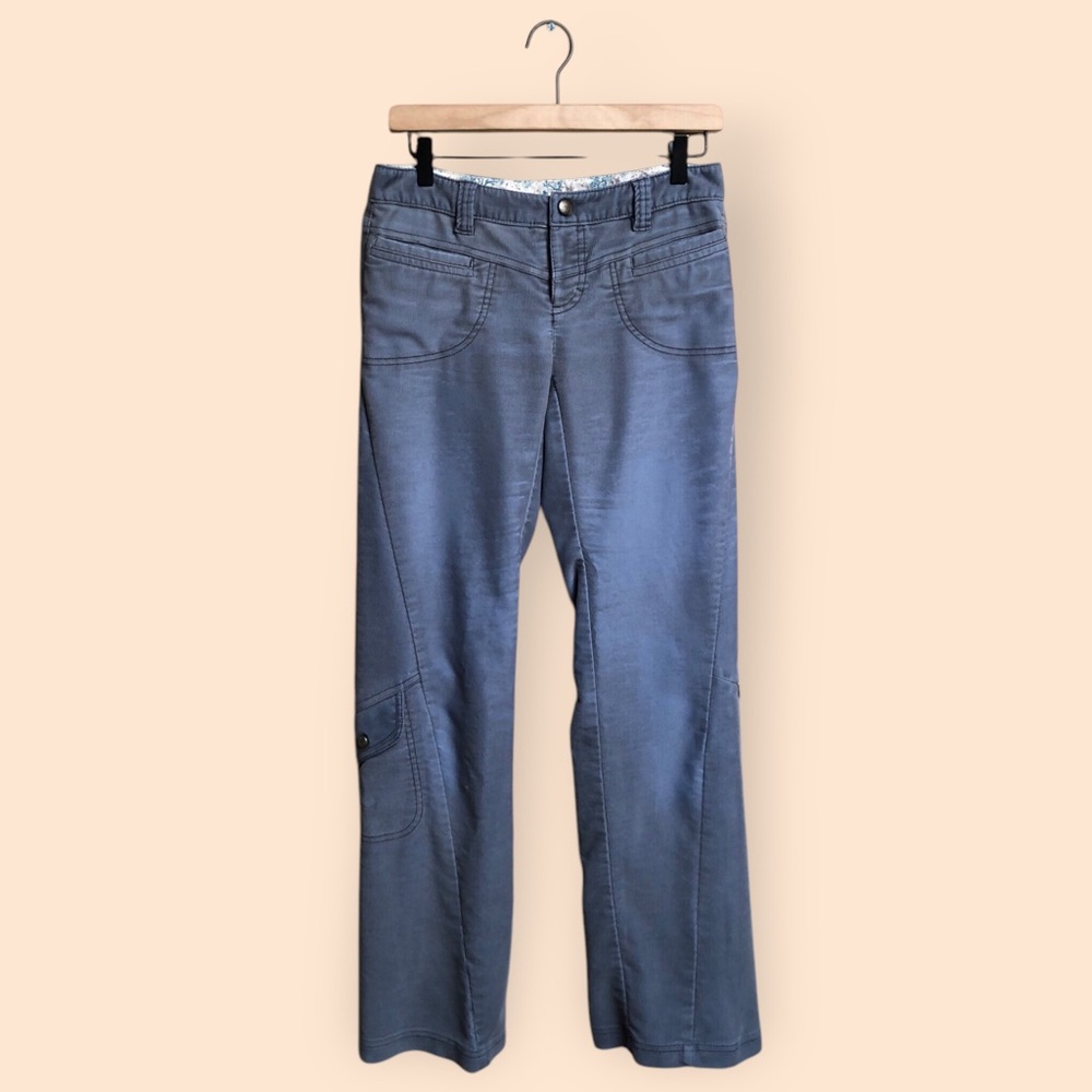 Athleta Corduroy Dipper Pants Blue Grey Athleisure Outdoor Grunge Boho Women 4-6